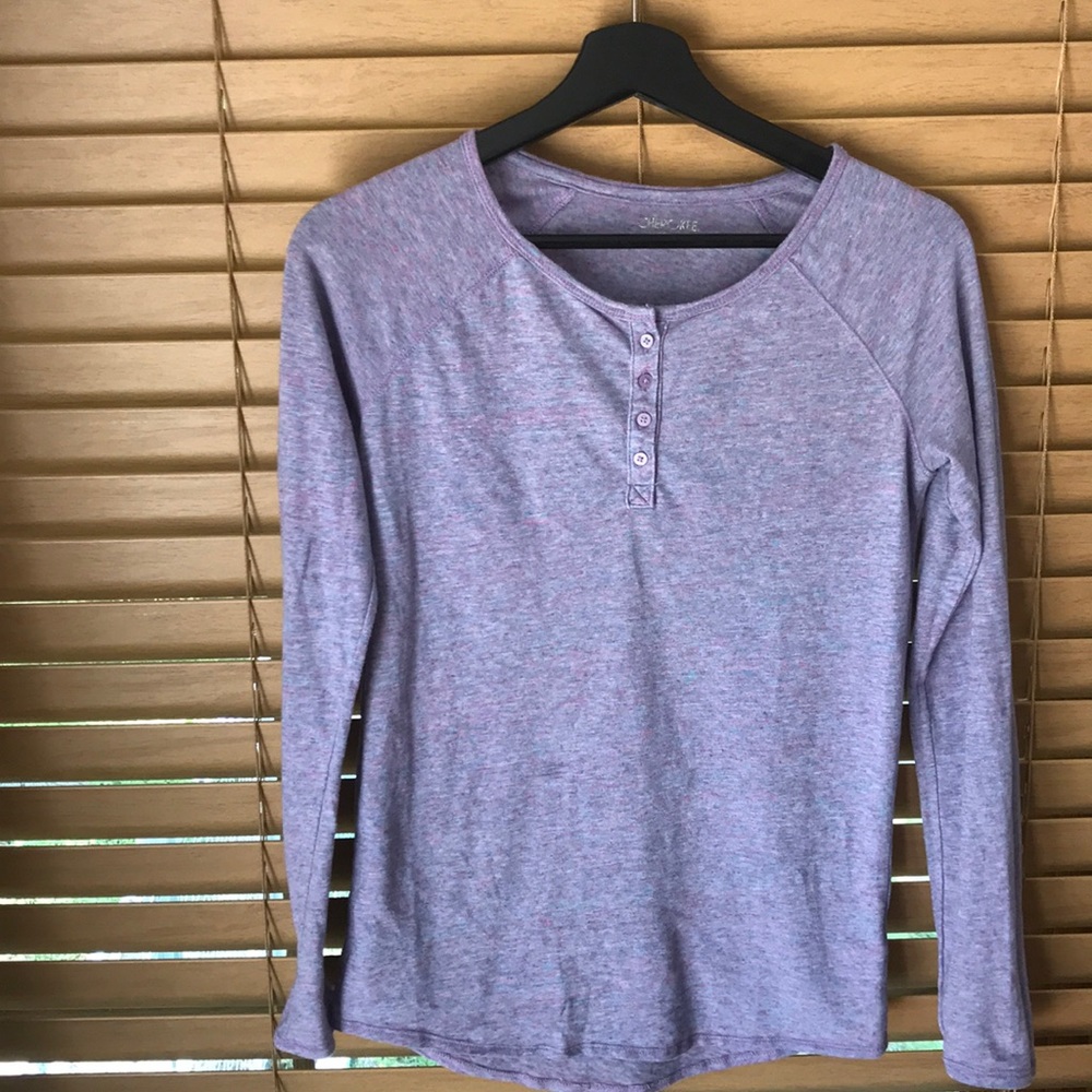 Kid multicolored half button long sleeve shirt